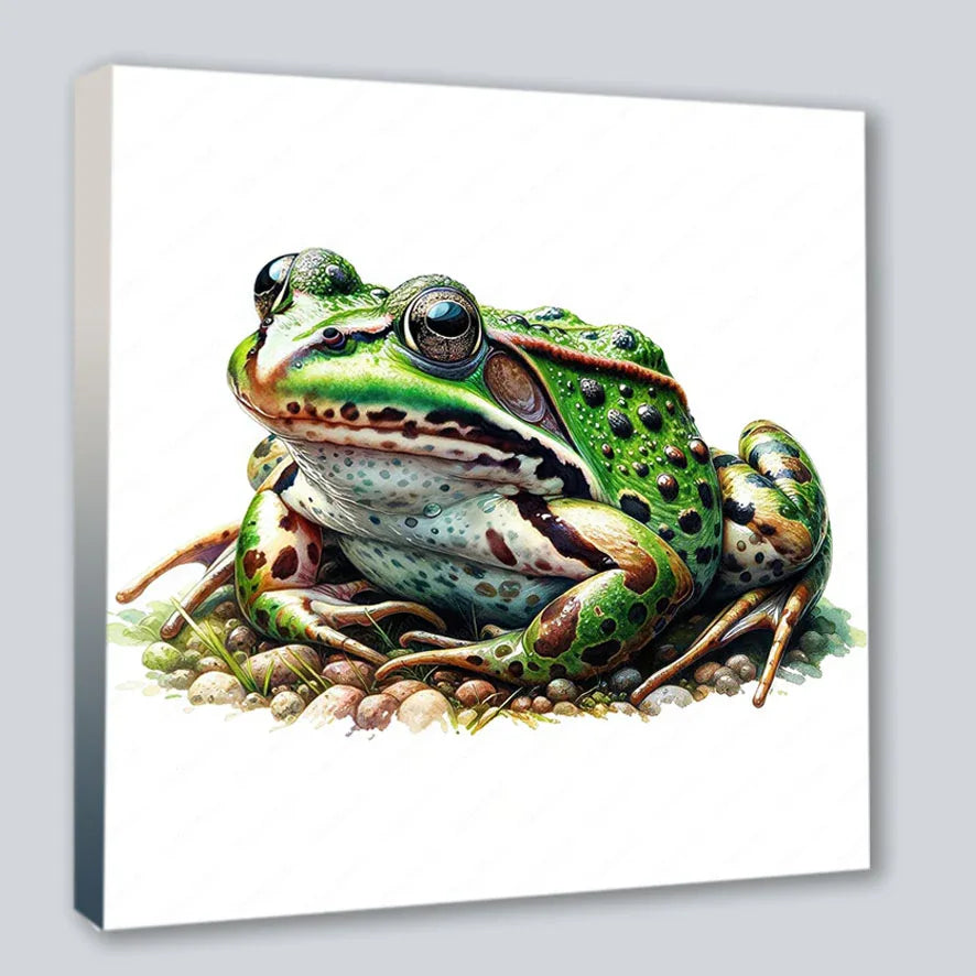 Wandbild Frosch Unke 4 Kunstdruck auf Leinwand direkt zum Aufhängen | Wandbild Galerie