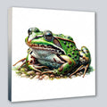 Wandbild Frosch Unke 4 Kunstdruck auf Leinwand direkt zum Aufhängen | Wandbild Galerie