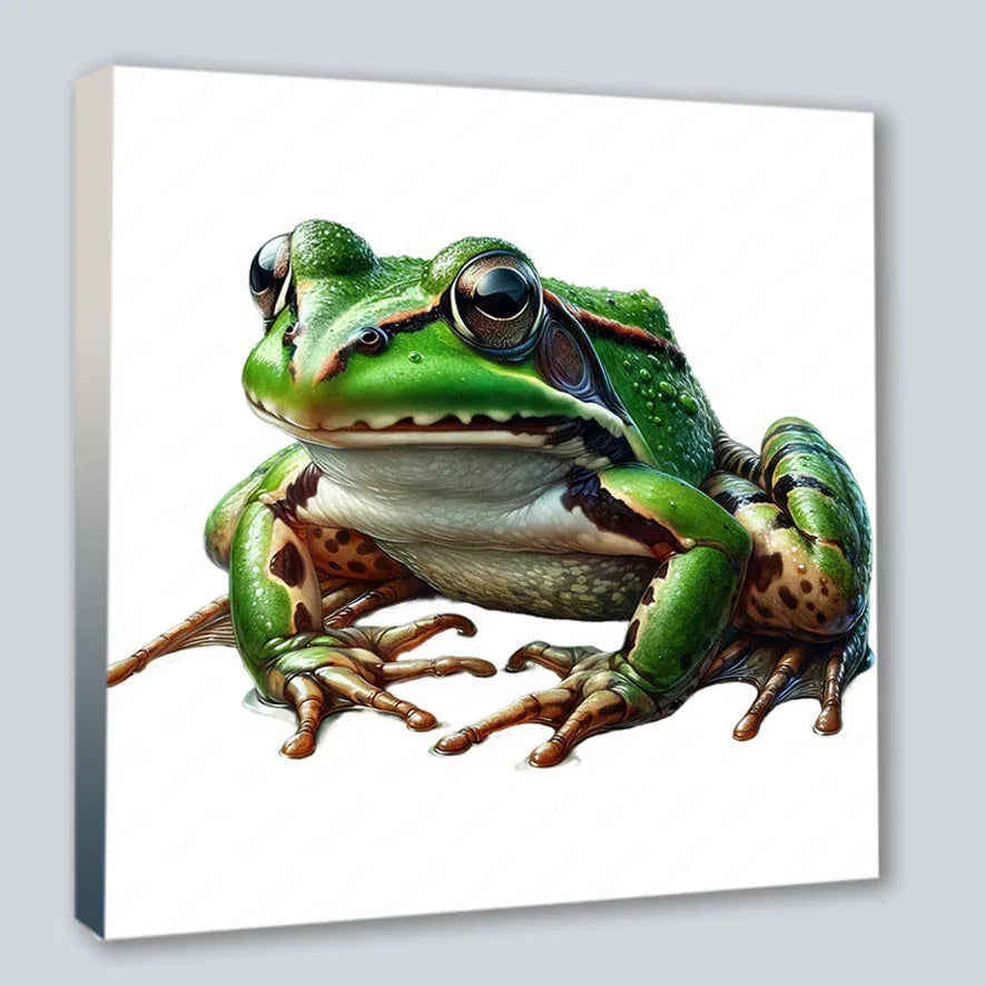 Wandbild Frosch Unke 18 Kunstdruck auf Leinwand direkt zum Aufhängen | Wandbild Galerie