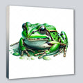 Wandbild Frosch Unke 6 Kunstdruck auf Leinwand direkt zum Aufhängen | Wandbild Galerie