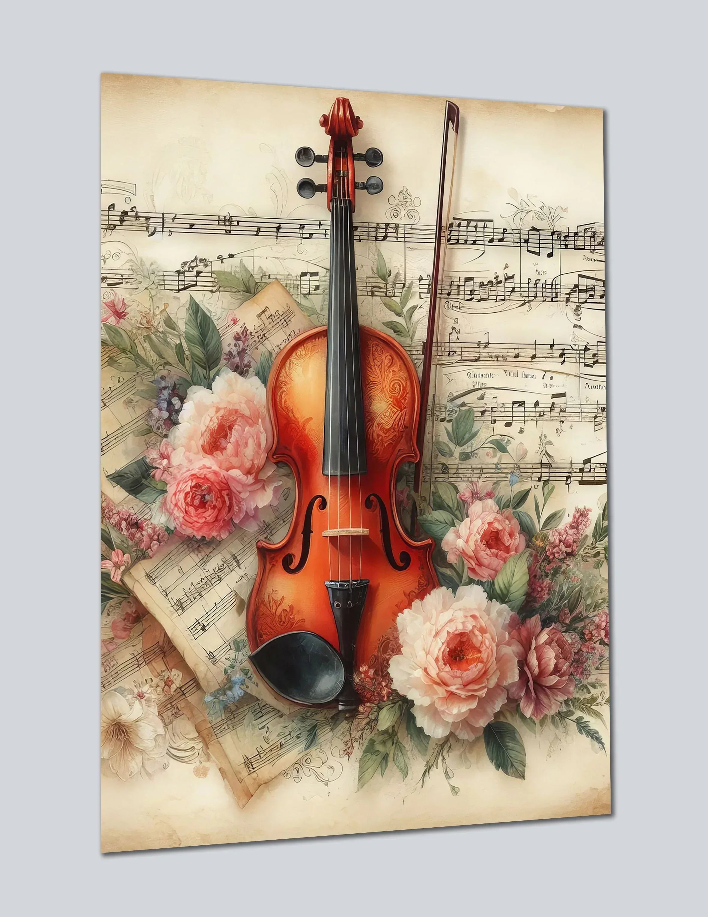 Violine Geige 3 Wandbild Kunstdruck auf Leinwand | Wandbild Galerie