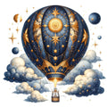 Wandbild Heissluftballon nostalgisch Kunstdruck auf Leinwand direkt zum Aufhängen | Wandbild Galerie