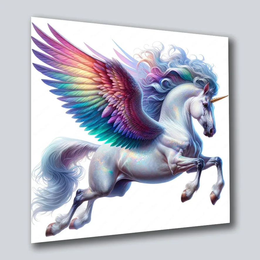 Einhorn Unicorn 76 Wandbild Kunstdruck auf Leinwand | Wandbild Galerie