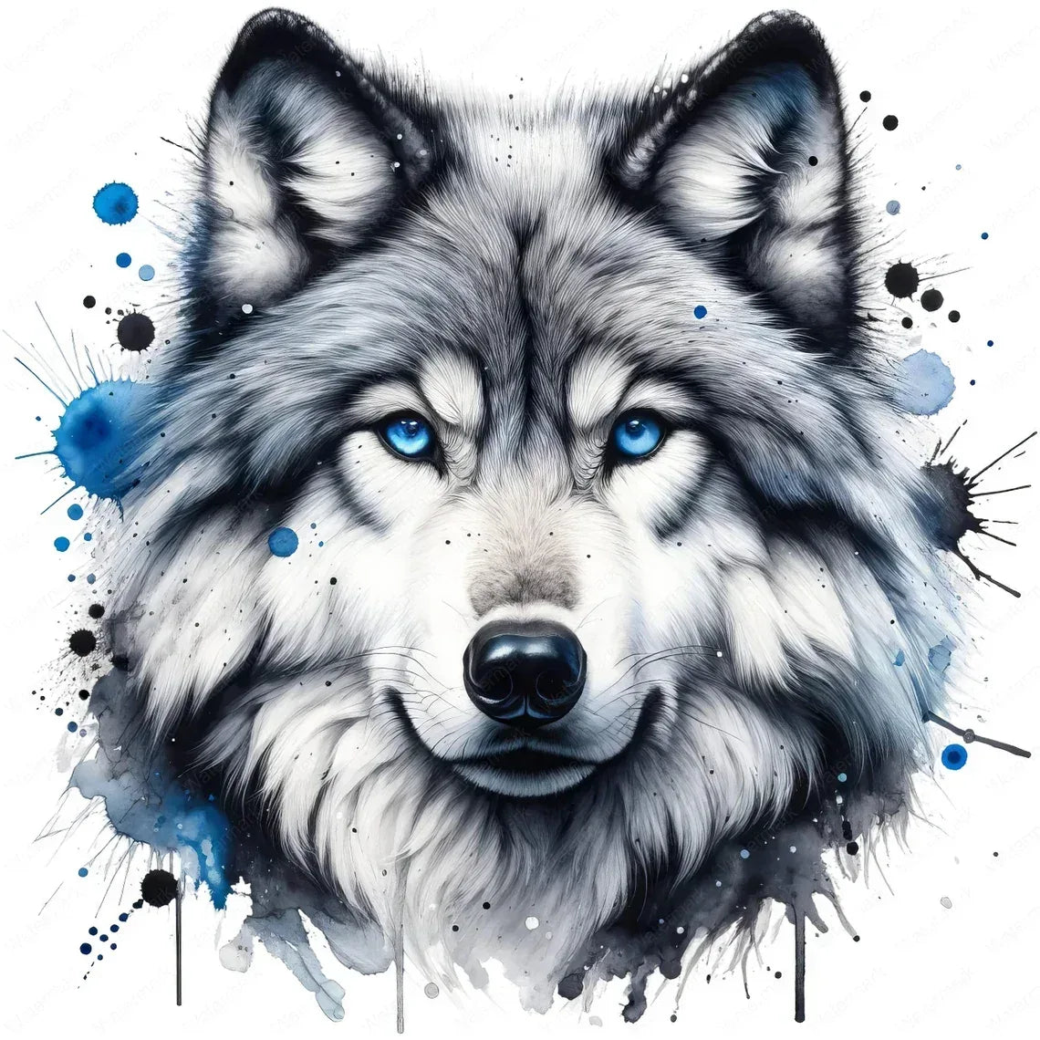 Wandbild Polarwolf Kunstdruck auf Leinwand direkt zum Aufhängen | Wandbild Galerie