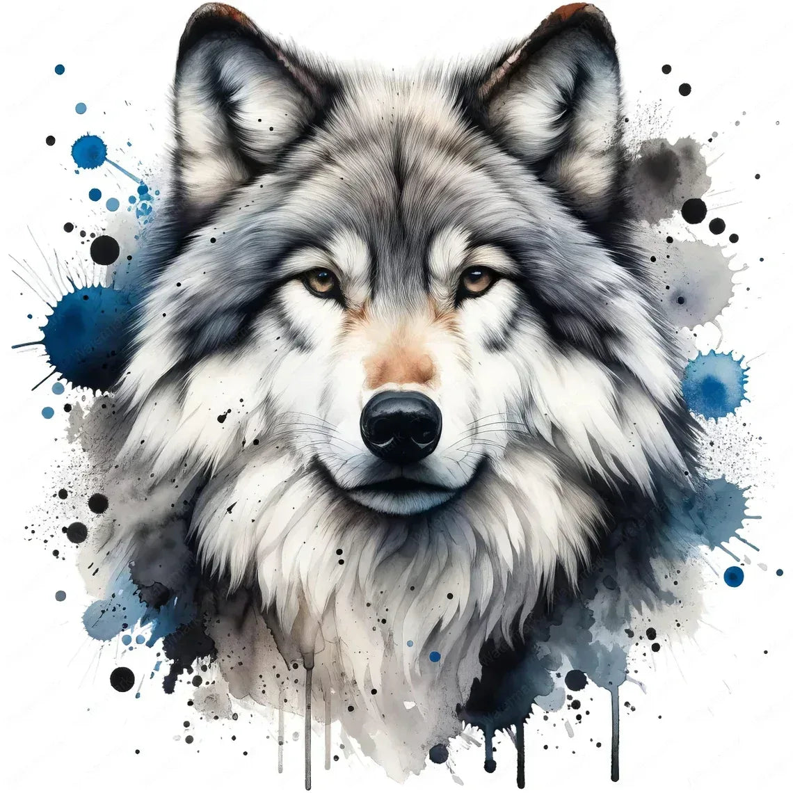 Wandbild Polarwolf Kunstdruck auf Leinwand direkt zum Aufhängen | Wandbild Galerie
