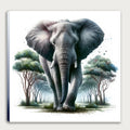 Elefant 8 Wandbild Kunstdruck auf Leinwand | Wandbild Galerie