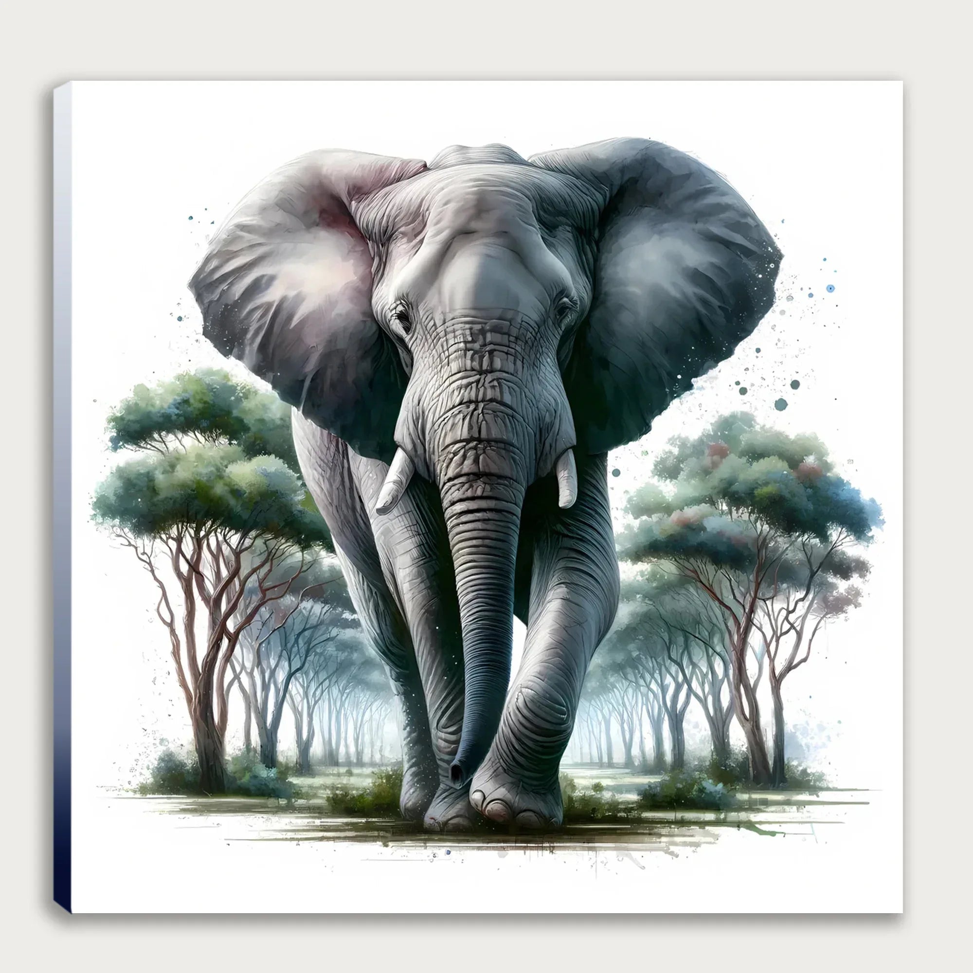 Elefant 8 Wandbild Kunstdruck auf Leinwand | Wandbild Galerie