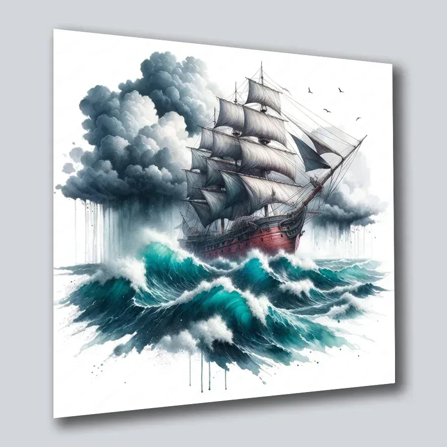 Wandbild Segelschiff antik 4 Kunstdruck auf Leinwand direkt zum Aufhängen | Wandbild Galerie