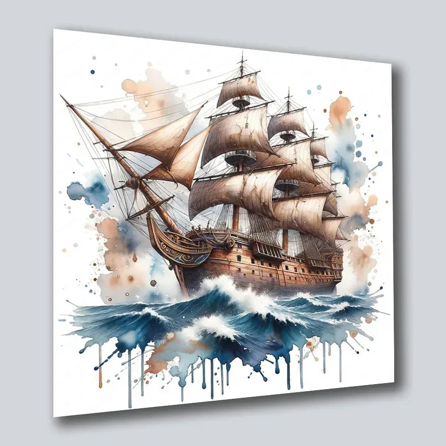 Wandbild Segelschiff antik 5 Kunstdruck auf Leinwand direkt zum Aufhängen | Wandbild Galerie