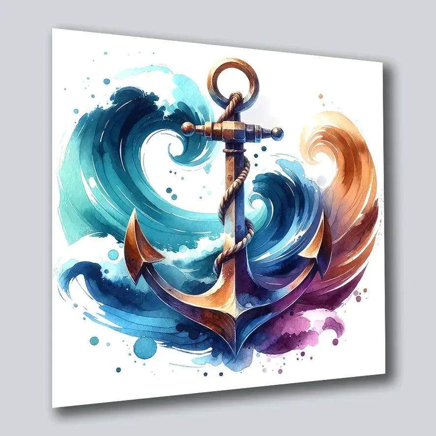 Anker 4 Wandbild Kunstdruck auf Leinwand | Wandbild Galerie