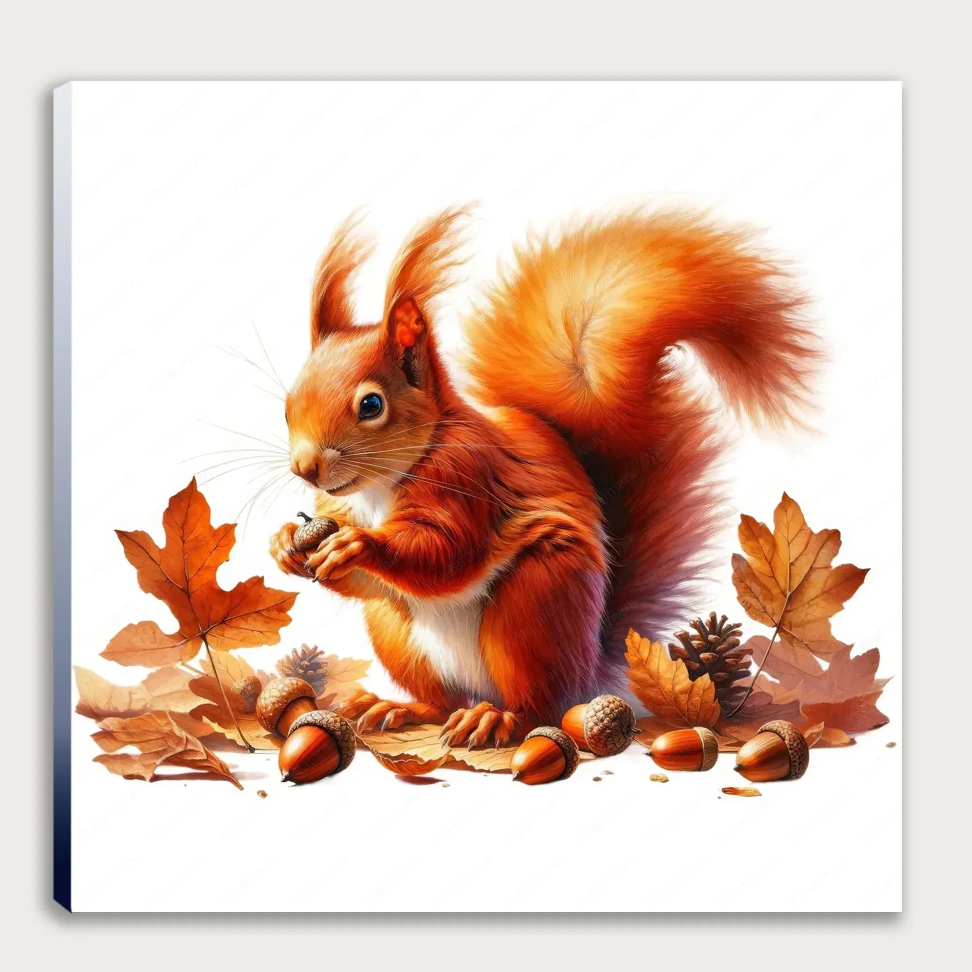 Eichhörnchen 4 Wandbild Kunstdruck auf Leinwand | Wandbild Galerie