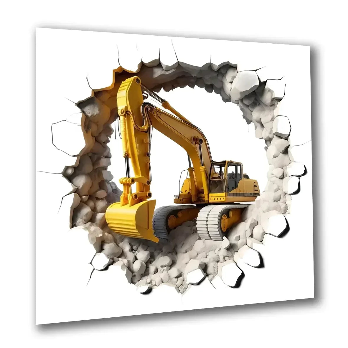 Bagger 2 Wandbild Kunstdruck auf Leinwand | Wandbild Galerie