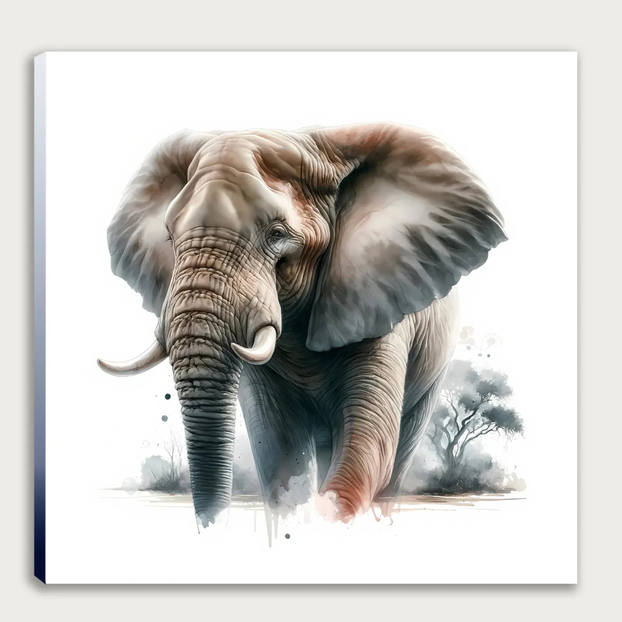 Elefant 10 Wandbild Kunstdruck auf Leinwand | Wandbild Galerie
