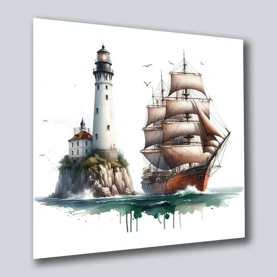 Wandbild Segelschiff antik 7 Kunstdruck auf Leinwand direkt zum Aufhängen | Wandbild Galerie