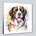 Wandbild Bernhardiner Hund 4 Kunstdruck auf Leinwand direkt zum Aufhängen | Wandbild Galerie