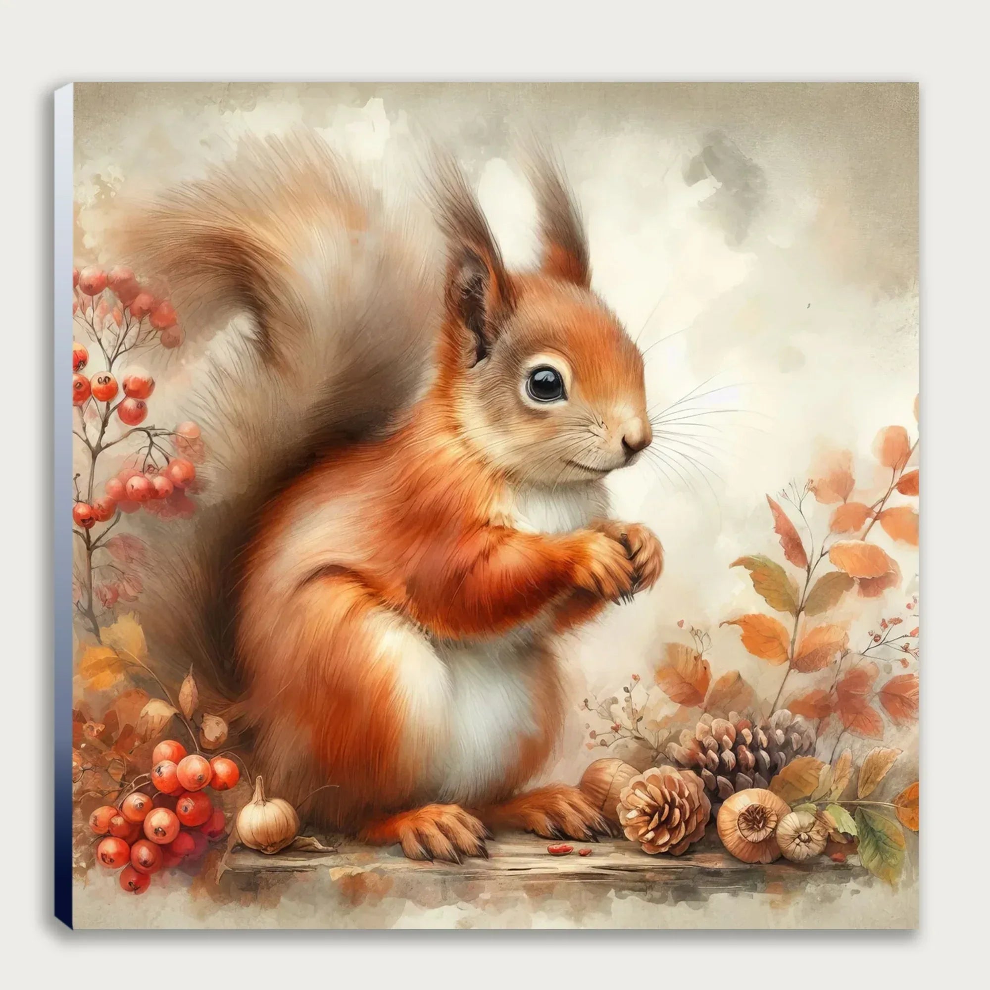 Eichhörnchen 5 Wandbild Kunstdruck auf Leinwand | Wandbild Galerie