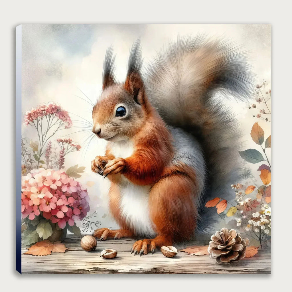 Eichhörnchen 6 Wandbild Kunstdruck auf Leinwand | Wandbild Galerie