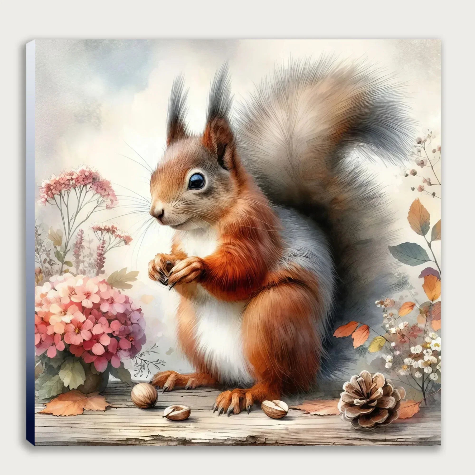 Eichhörnchen 6 Wandbild Kunstdruck auf Leinwand | Wandbild Galerie