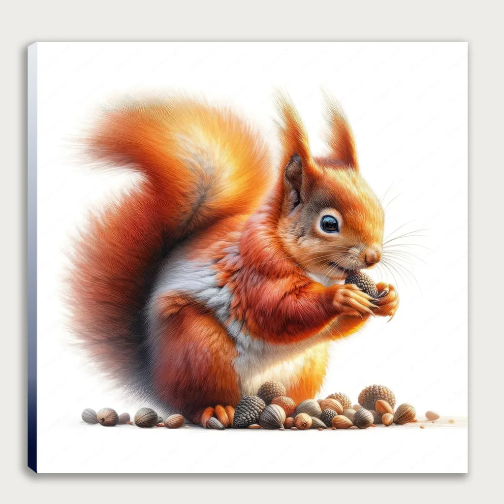 Eichhörnchen 10 Wandbild Kunstdruck auf Leinwand | Wandbild Galerie