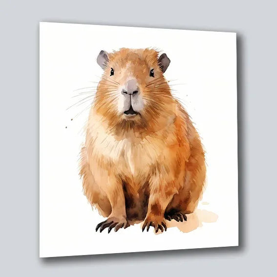 Capybara Wasserschwein 6 Wandbild Kunstdruck auf Leinwand | Wandbild Galerie