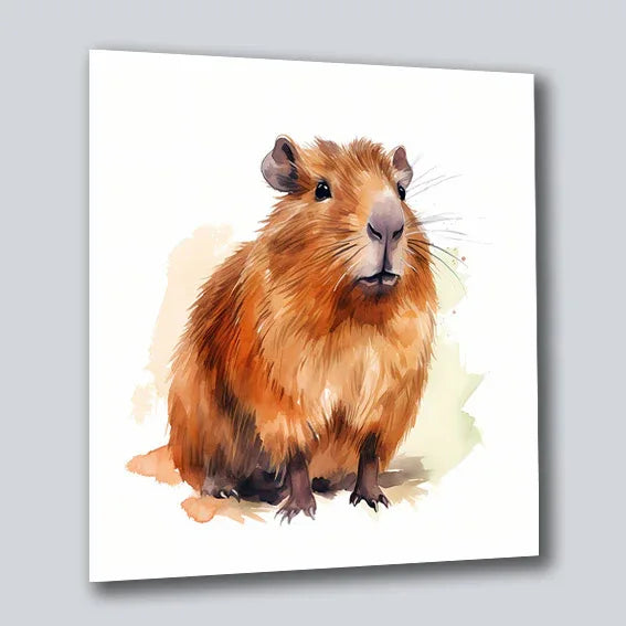 Capybara Wasserschwein 10 Wandbild Kunstdruck auf Leinwand | Wandbild Galerie