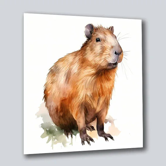 Capybara Wasserschwein 4 Wandbild Kunstdruck auf Leinwand | Wandbild Galerie