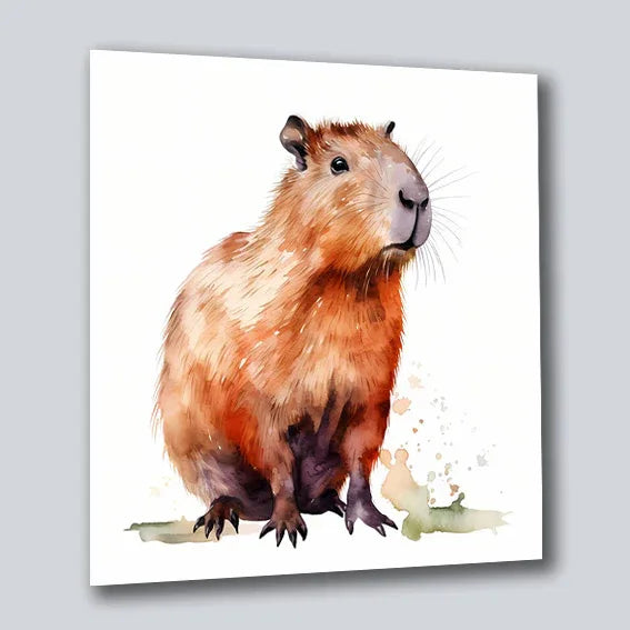 Capybara Wasserschwein 3 Wandbild Kunstdruck auf Leinwand | Wandbild Galerie