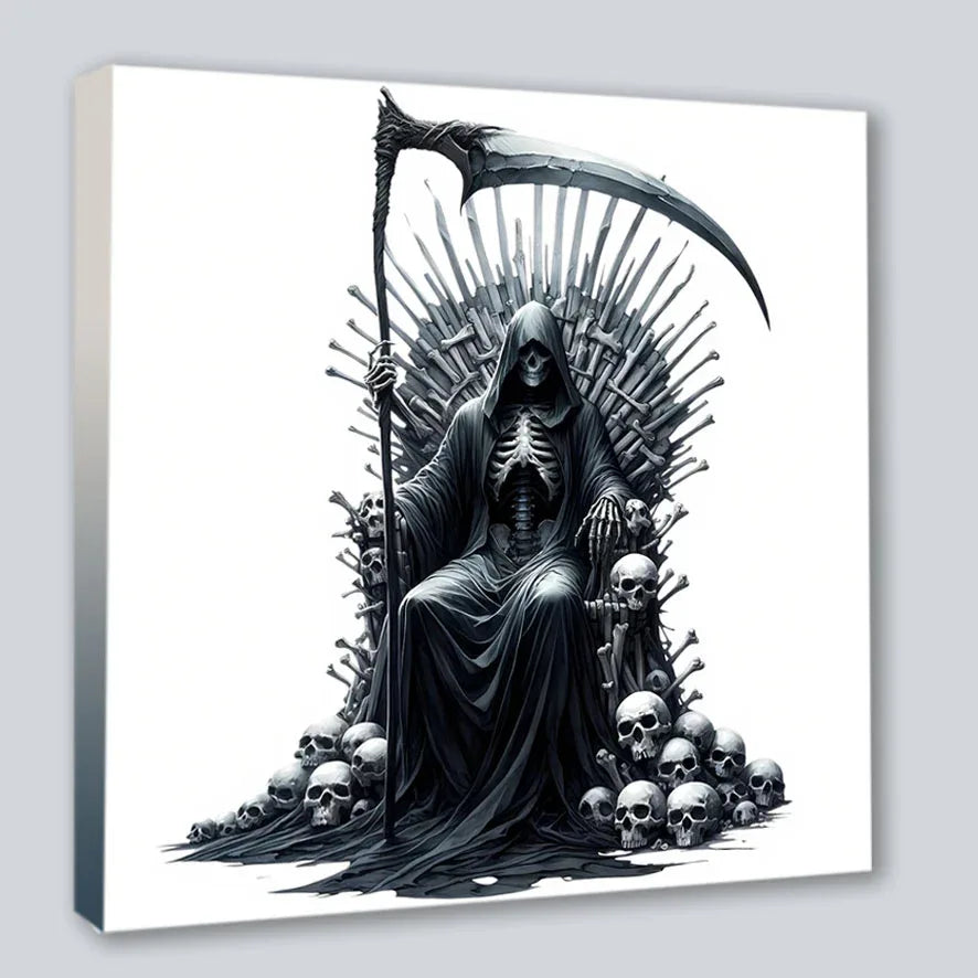 Wandbild Gothic Sensenmann 2 Kunstdruck auf Leinwand | Wandbild Galerie