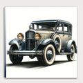 Oldtimer Auto Coupe 12 Wandbild Kunstdruck auf Leinwand | Wandbild Galerie