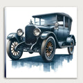 Oldtimer Auto Coupe 13 Wandbild Kunstdruck auf Leinwand | Wandbild Galerie