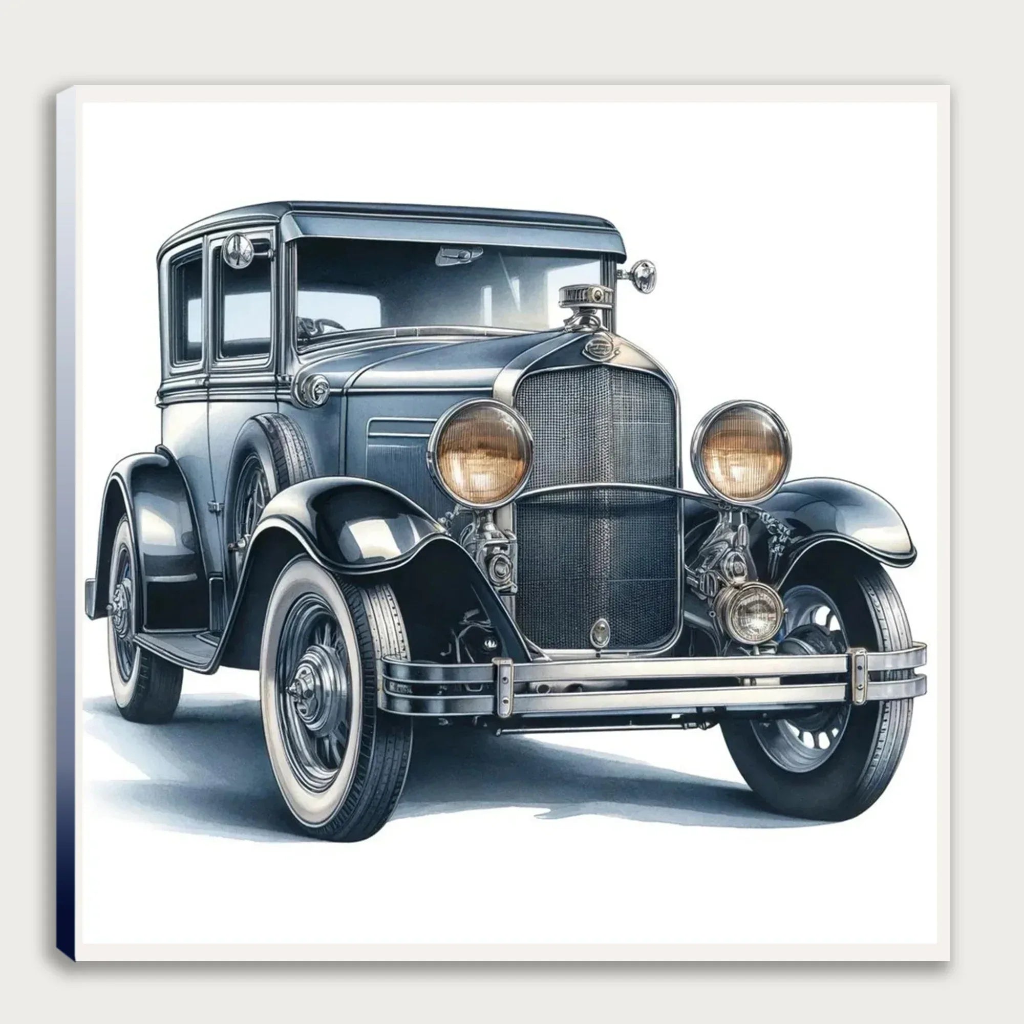 Oldtimer Auto Coupe 14 Wandbild Kunstdruck auf Leinwand | Wandbild Galerie
