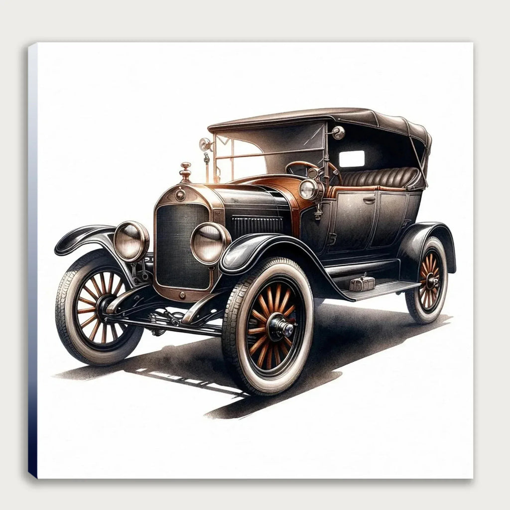 Oldtimer Auto Coupe 15 Wandbild Kunstdruck auf Leinwand | Wandbild Galerie