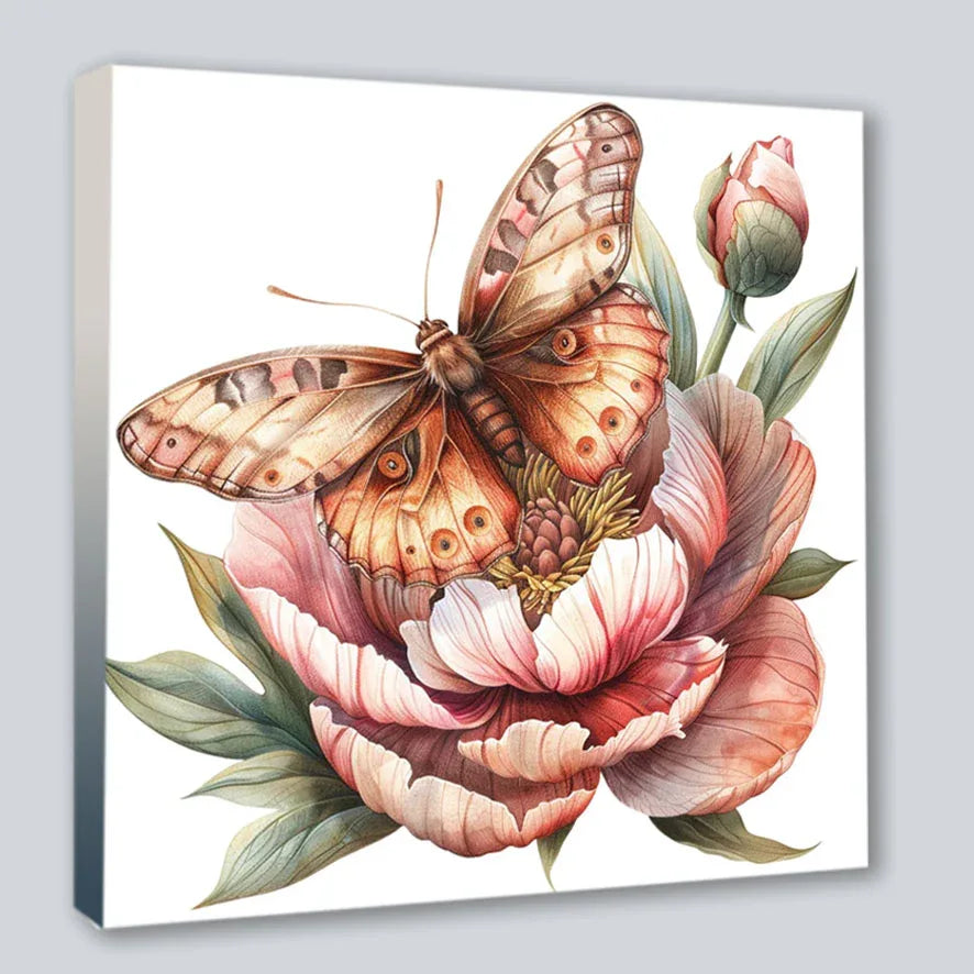 Wandbild Schmetterling 3 Kunstdruck auf Leinwand direkt zum Aufhängen | Wandbild Galerie