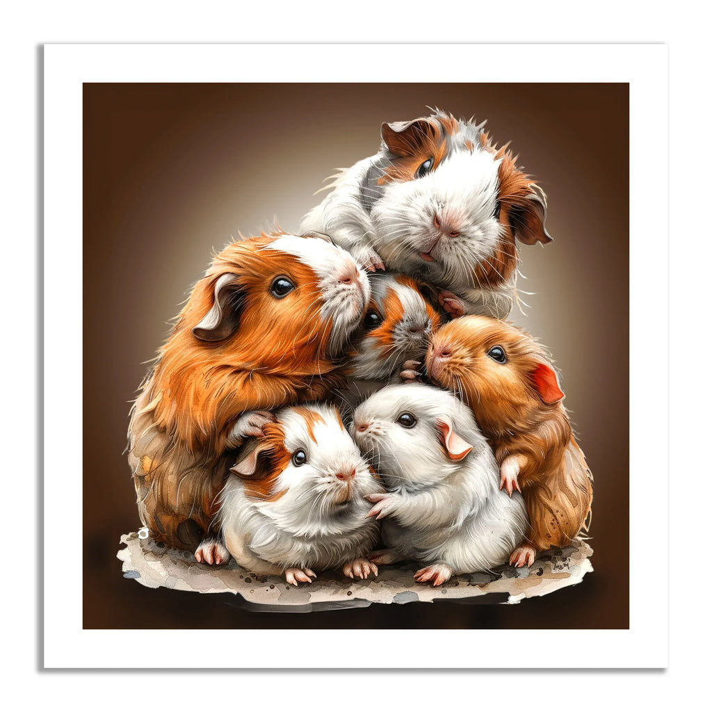 Wandbild Meerschweinchen Kunstdruck auf Leinwand direkt zum Aufhängen | Wandbild Galerie
