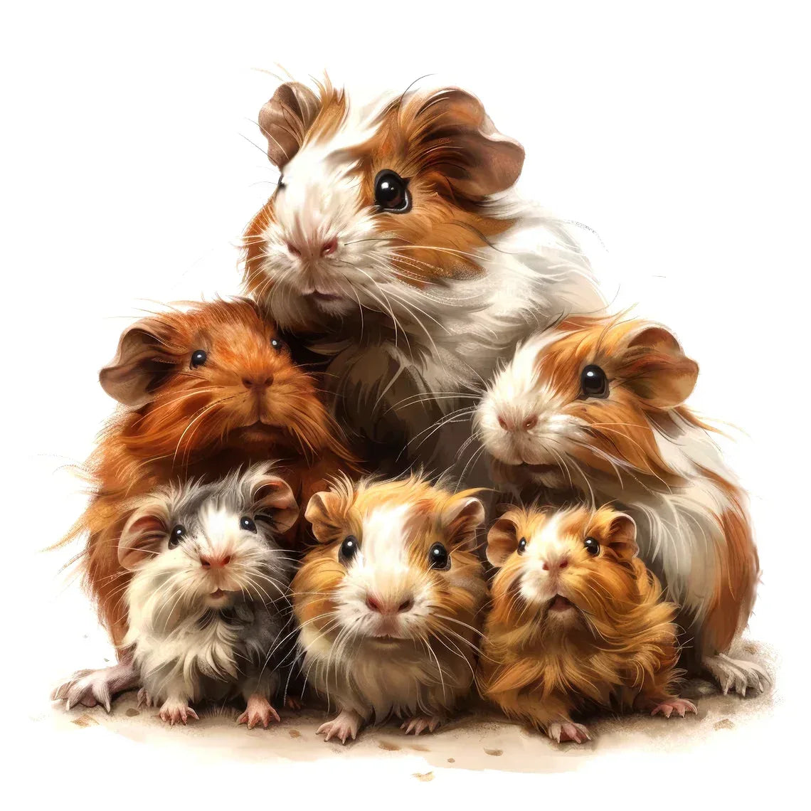Wandbild Meerschweinchen Kunstdruck auf Leinwand direkt zum Aufhängen | Wandbild Galerie