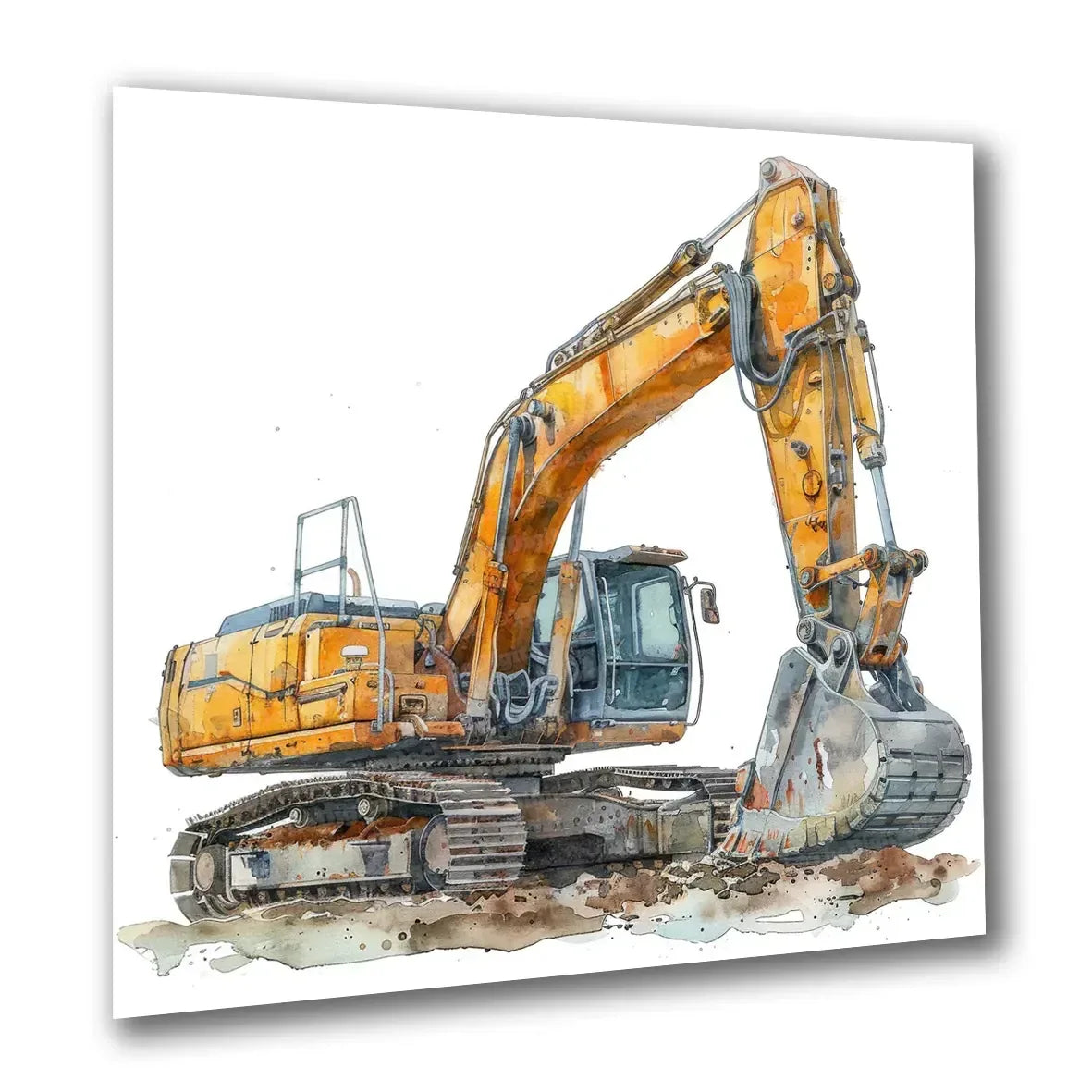 Bagger 4 Wandbild Kunstdruck auf Leinwand | Wandbild Galerie