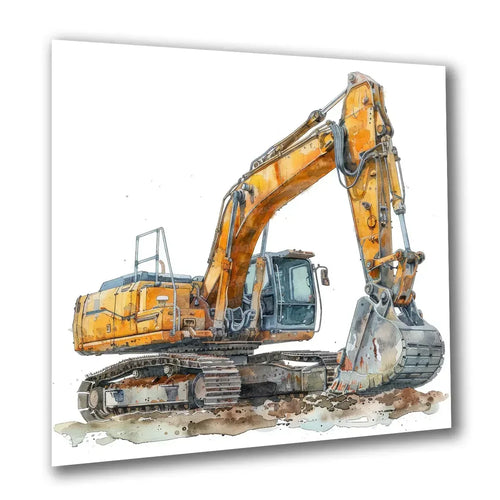Bagger 4 Wandbild Kunstdruck auf Leinwand | Wandbild Galerie