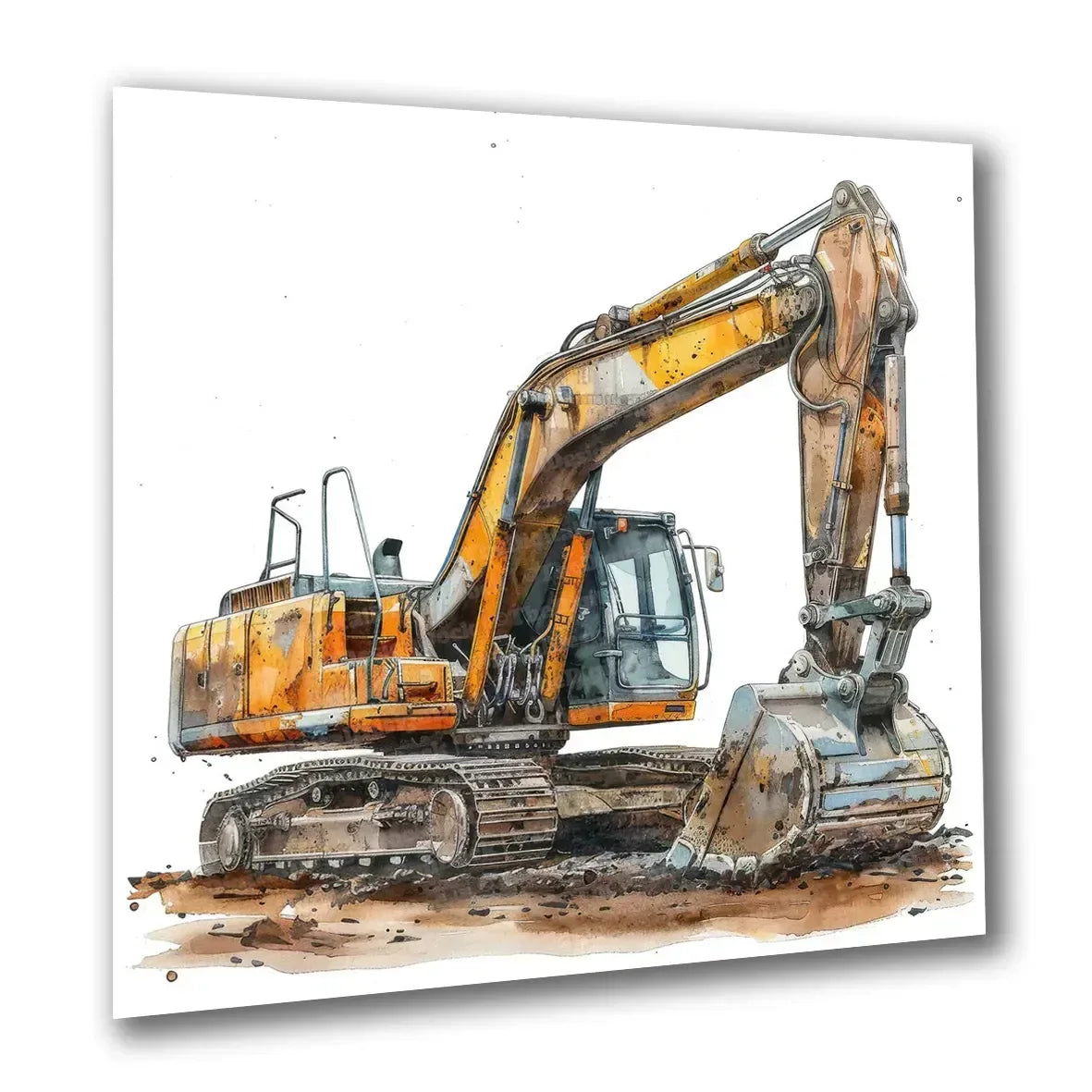 Bagger 5 Wandbild Kunstdruck auf Leinwand | Wandbild Galerie