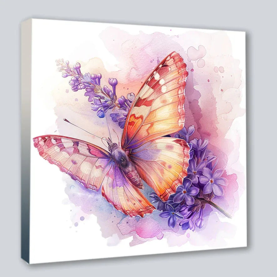 Wandbild Schmetterling 1 Kunstdruck auf Leinwand direkt zum Aufhängen | Wandbild Galerie