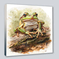 Wandbild Frosch Unke 13 Kunstdruck auf Leinwand direkt zum Aufhängen | Wandbild Galerie