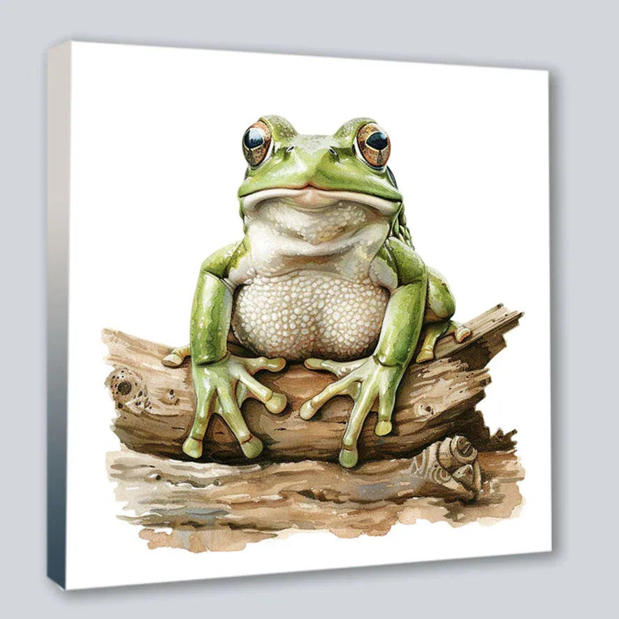 Wandbild Frosch Unke 11 Kunstdruck auf Leinwand direkt zum Aufhängen | Wandbild Galerie