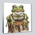 Wandbild Frosch Unke 12 Kunstdruck auf Leinwand direkt zum Aufhängen | Wandbild Galerie