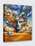 Wandbild Kopf Salvador Dali Style Kunstdruck auf Leinwand | Wandbild Galerie