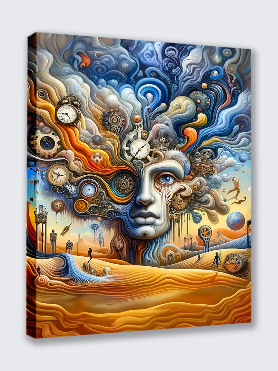 Wandbild Kopf Salvador Dali Style Kunstdruck auf Leinwand | Wandbild Galerie
