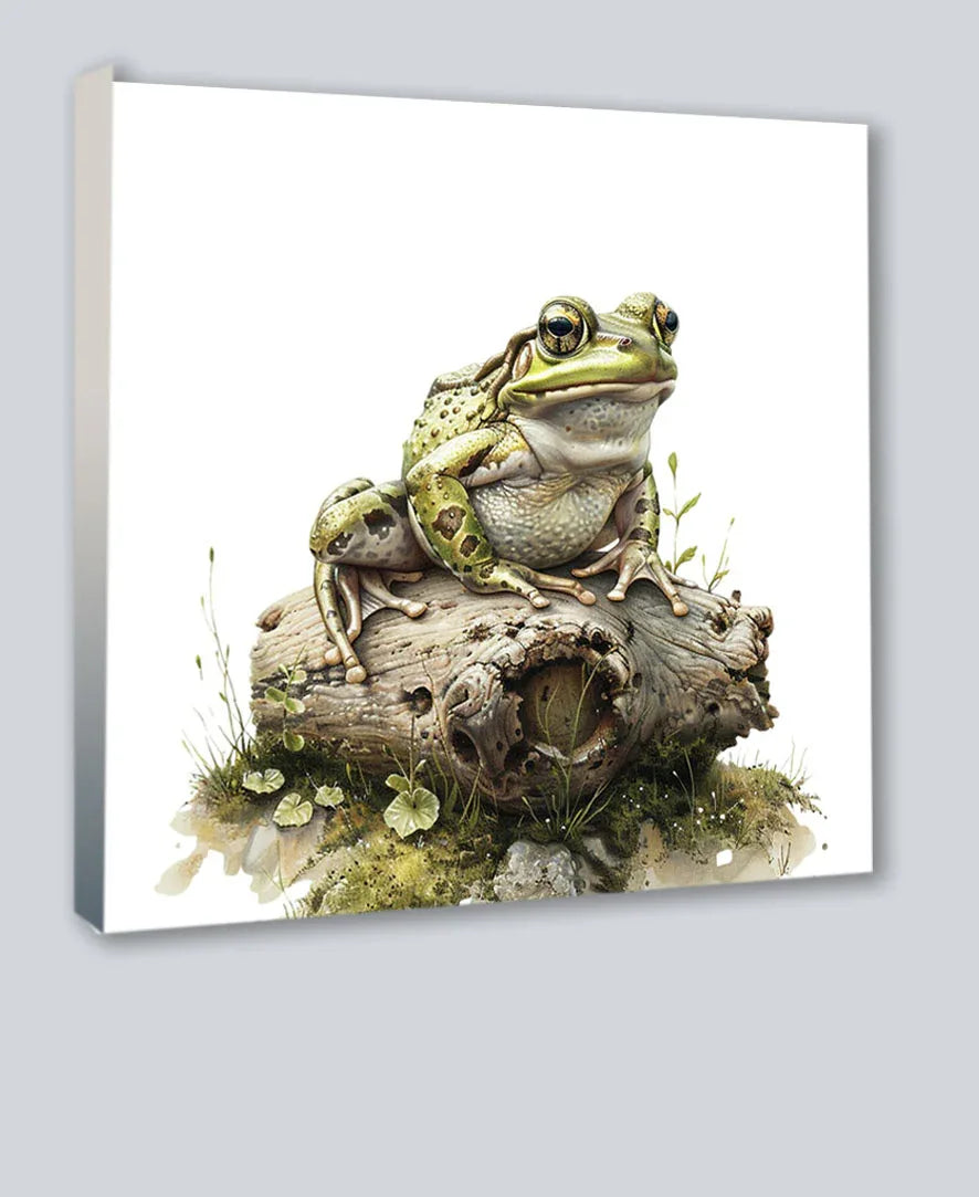 Wandbild Frosch Unke 10 Kunstdruck auf Leinwand direkt zum Aufhängen | Wandbild Galerie