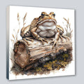 Wandbild Frosch Unke 8 Kunstdruck auf Leinwand direkt zum Aufhängen | Wandbild Galerie