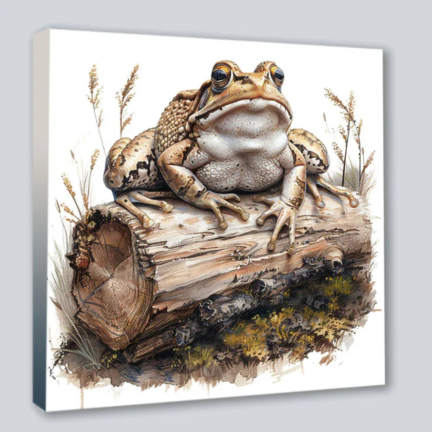 Wandbild Frosch Unke 8 Kunstdruck auf Leinwand direkt zum Aufhängen | Wandbild Galerie