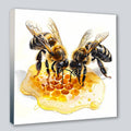 Wandbild Biene Hummel 3 Kunstdruck auf Leinwand direkt zum Aufhängen | Wandbild Galerie