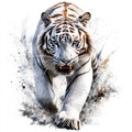 Wandbild weisser Tiger Kunstdruck auf Leinwand direkt zum Aufhängen | Wandbild Galerie