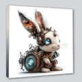 Wandbild Häschen 5 Steampunk Kunstdruck auf Leinwand | Wandbild Galerie